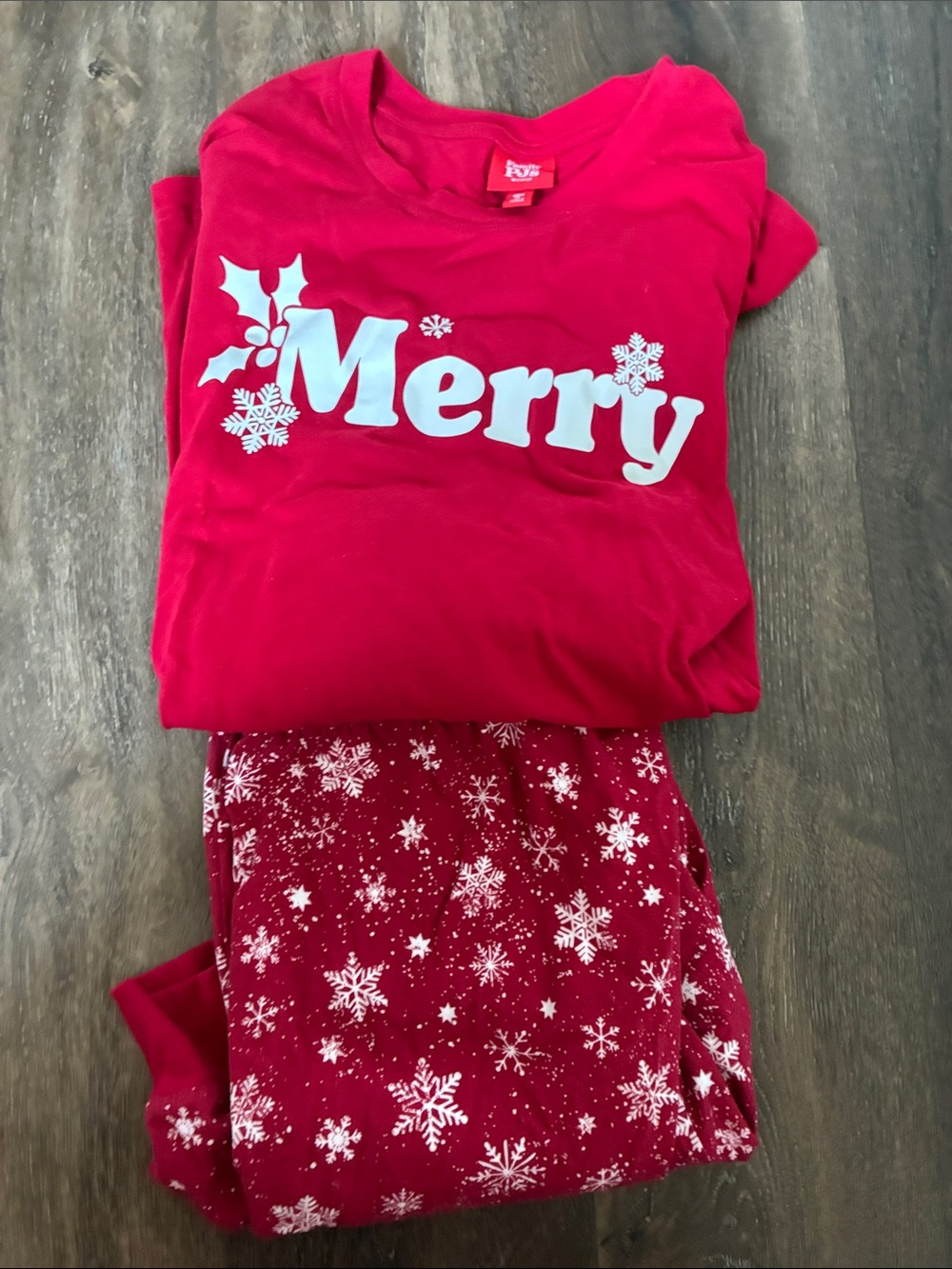 Macy’s Men’s Merry Red Christmas Pajama Set